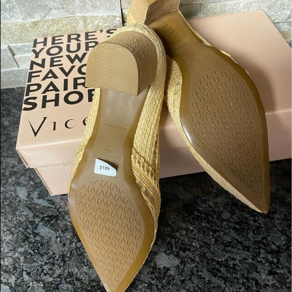 NWT Vicenza Raffia Brazilian heels size 5 - Picture 4 of 8